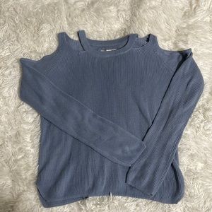 Lightweight Knit Sweater w/ Shoulder Cutouts - Pink Republic